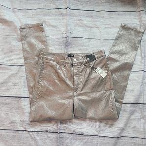 Express Skinny High Rise Silver Pants